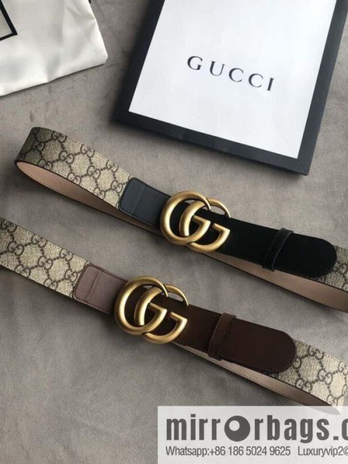 GUCCI Double G letter interwoven pattern 4.0cm belt