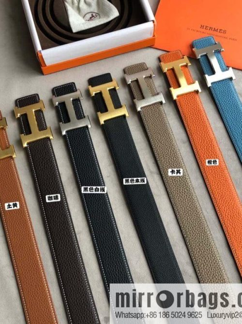 Hermes Hermes, men\'s 3.8cm classic stainless steel H solder joint metal buckle belt