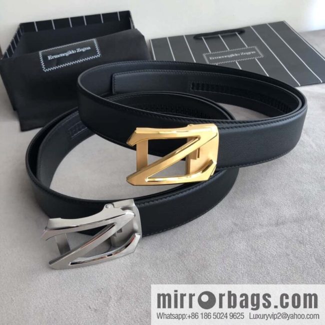 ZEGNA Zegna Z automatic buckle, double-sided first-layer cowhide belt