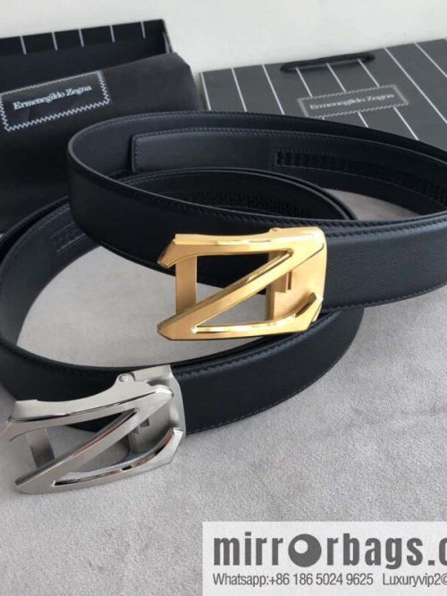 ZEGNA Zegna Z automatic buckle, double-sided first-layer cowhide belt