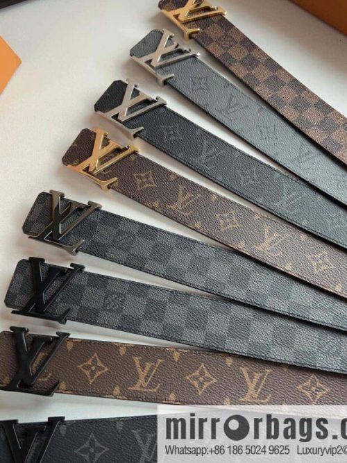 LV Letter Buckle Initials Double Sided Belt 4.0cm