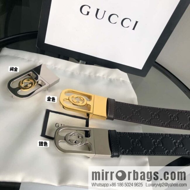 wsxc1695581173356_0-800x800sbe1eyyeiya18544_20250625201802.jpg Gucci Gucci interlocking G-buckle first layer cowhide embossed belt 3.5cm