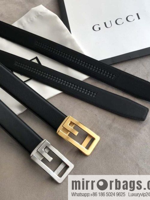 GUCCI G letter automatic buckle, imported double-sided first-layer cowhide belt 3.5cm