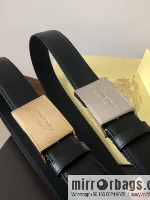 Burberry Classic Board Buckle, Leather Men\'s Belt 3.5cm