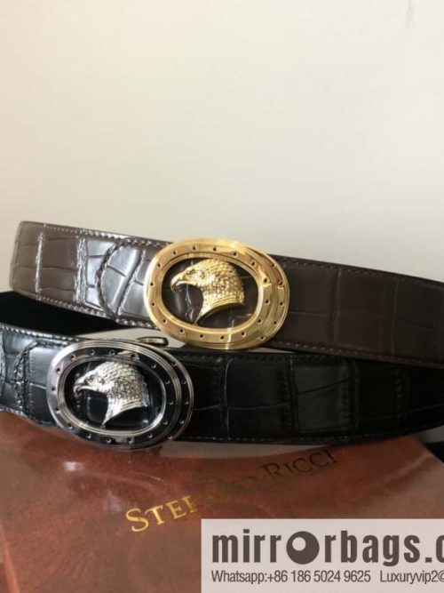 Stefano Ricci Stephen, Eagle Metal Buckle, Alligator Belt 3.8cm