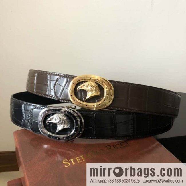 Stefano Ricci Stephen, Eagle Metal Buckle, Alligator Belt 3.8cm