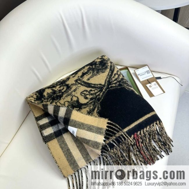 Burberry Burberry Bur Warhorse Knight Double Sided Shawl