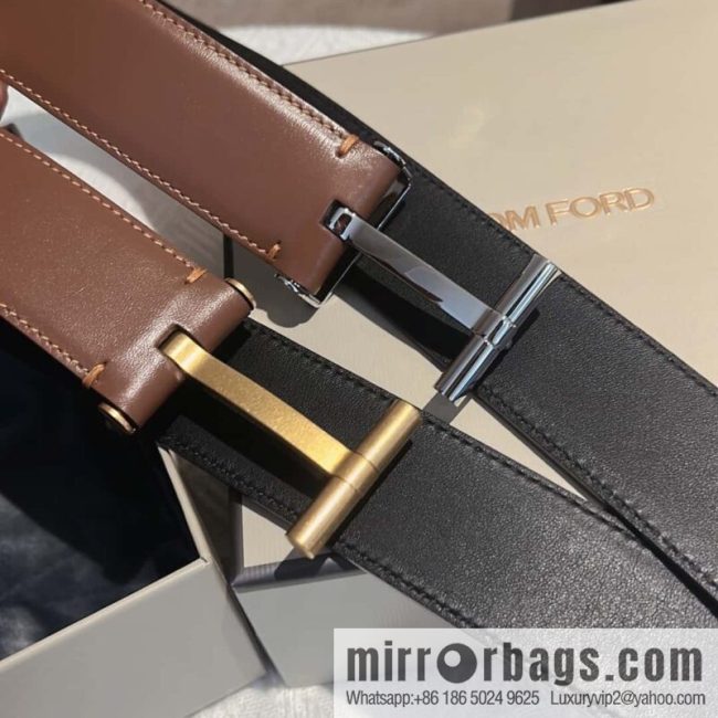 TOMFORD Tom Ford Men\'s T-Buckle Double-Sided Belt 4.0cm
