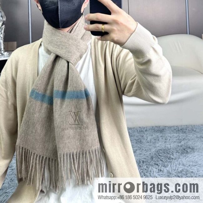 LV embroidery classic plain design scarf