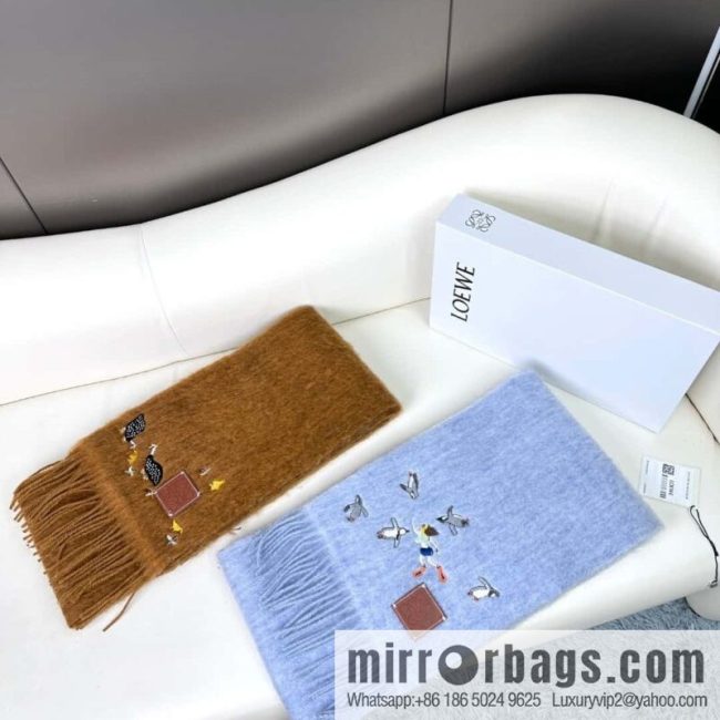 LOEWE SunaFujita joint mohair scarf