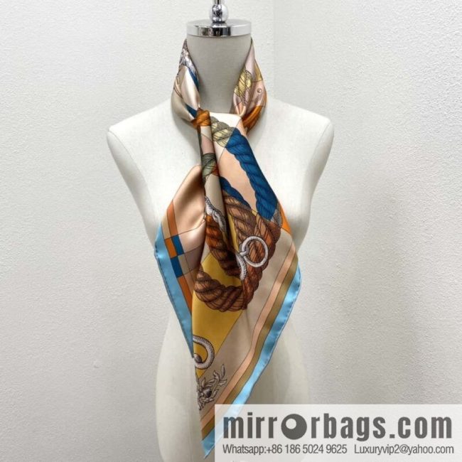 HERMES \"Horse Rider\" double-sided, silk scarf