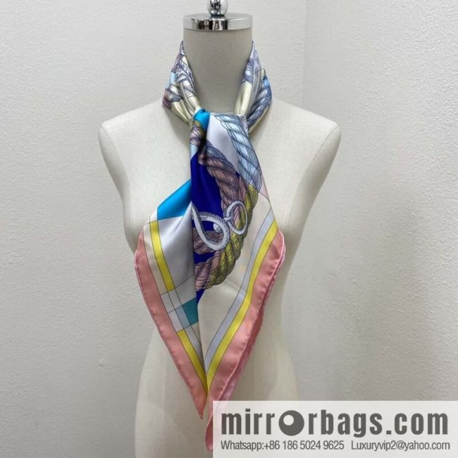HERMES \"Horse Rider\" double-sided, silk scarf
