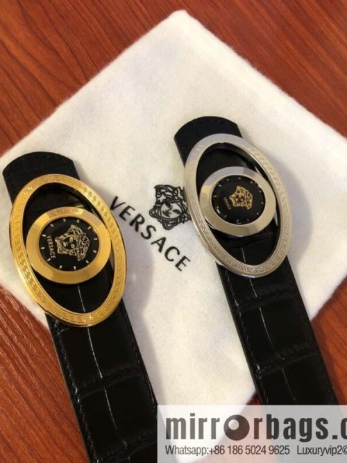 VERSACE Versace, Medusa Flip Metal Buckle 3.5cm Alligator Belt 3.5cm