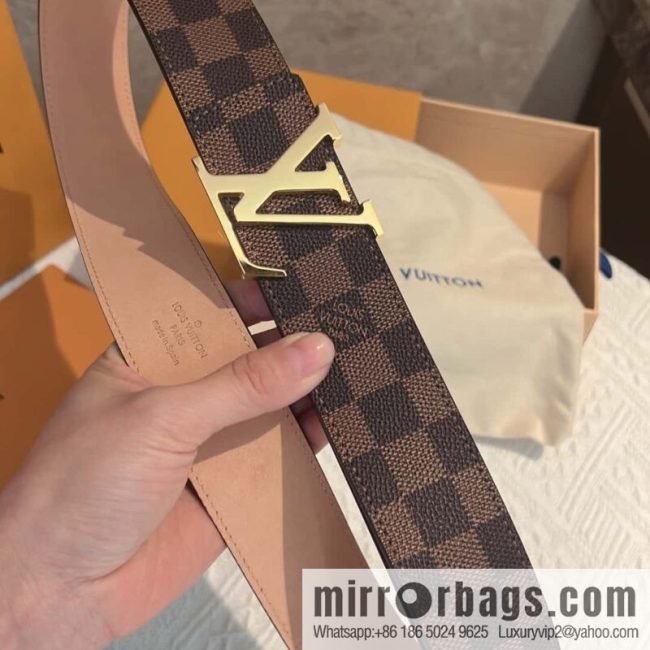 LV signature letter metal buckle belt M9808/M9608/M9610 - Image 7