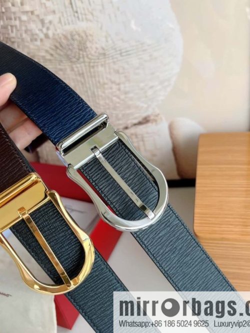 Ferragamo, double-sided first-layer cowhide belt 3.5CM