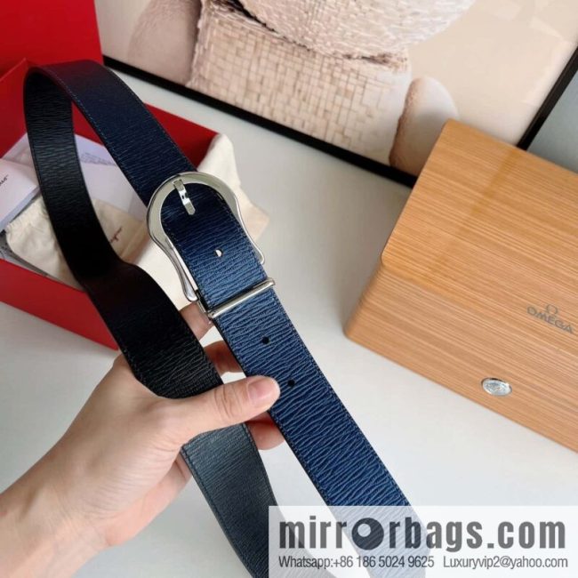 Ferragamo, double-sided first-layer cowhide belt 3.5CM - Image 2
