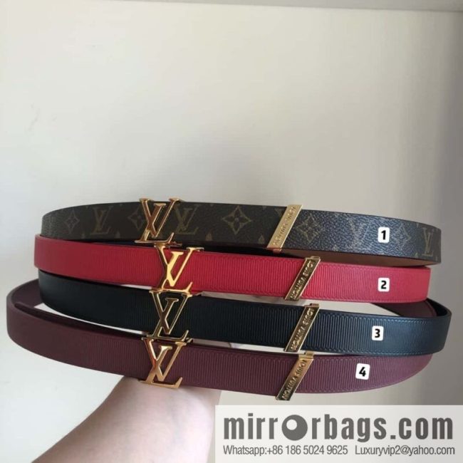 LV women\'s embossed calfskin belt 2.0CM