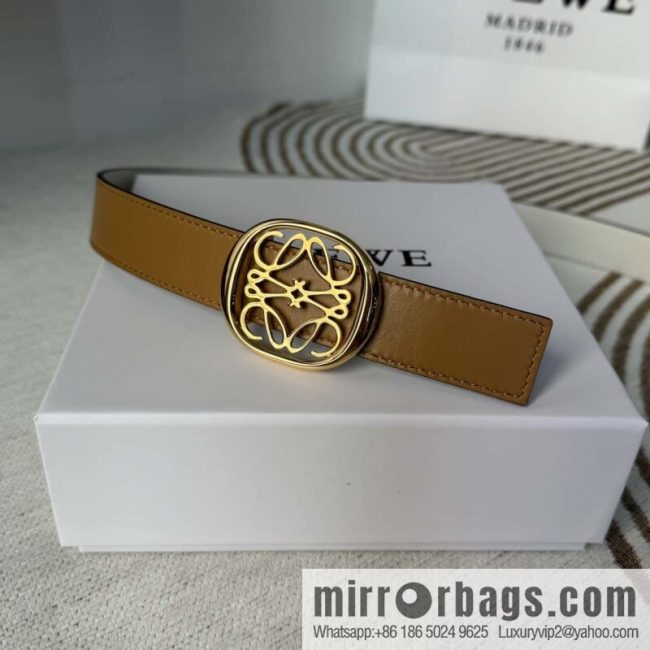 LOEWE Luo Yiwei\'s new belt smooth cow leather double-sided belt 2.8CM. - Image 6