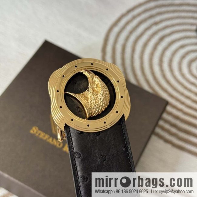 Stefano Ricci, South African ostrich leather belt - Image 2