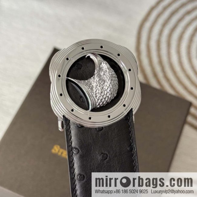 Stefano Ricci, South African ostrich leather belt - Image 3