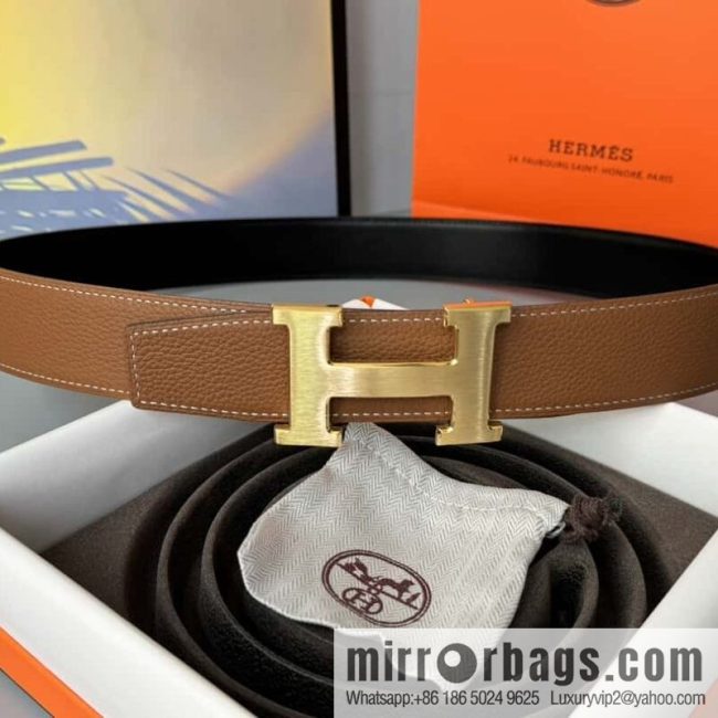 Hermes Togo Leather Double Sided Leather Belt 38mm - Image 3