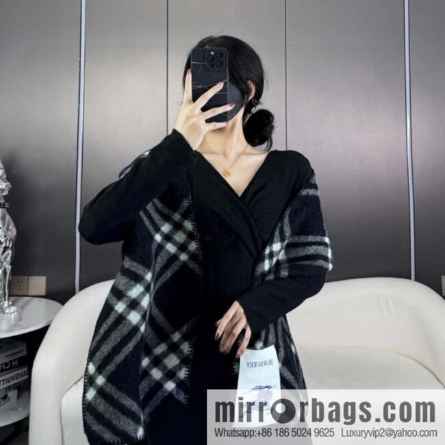 The latest Burberry cashmere wool-blend scarf for 2024