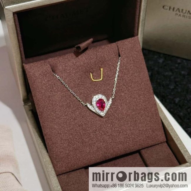 ❗️New ❗️ ☀️ CHAUMET JOS ÉPHINE AIGRETTE Queen Josephine series egret pink diamond water drop necklace ☀️