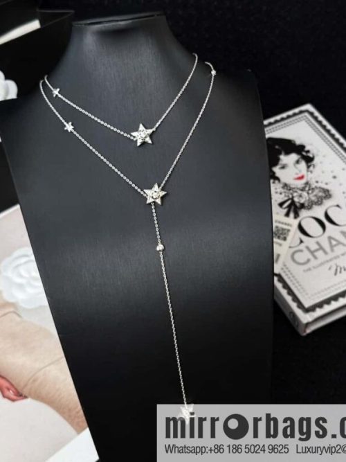 ❗️New ❗️☀️ New ☑️ Chanel pentagram double c necklace sweater chain ☀️