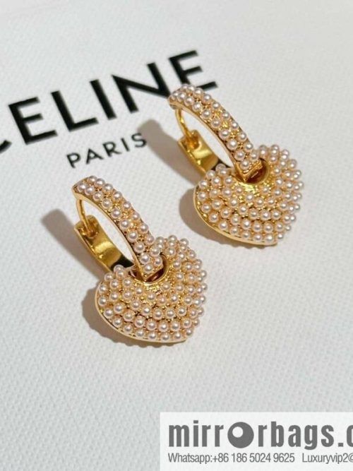 ❗️New ❗️ ☀️ original order ☀️ new ☑️ Celine Celine simple wind pearl peach heart love stud earrings ☀️