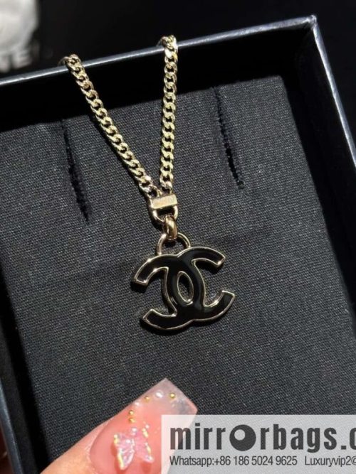 ❗️New ❗️ Chanel necklace ☀️ new ☑️ Chanel double c black drip necklace ☀️