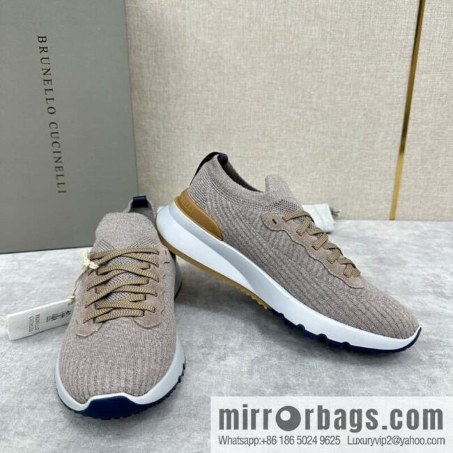 wsxc1718977567338_6-800x800v3b0o2pdunt79648_20250630195537.jpg ππBC New Brunello Cucinell * Twill Knitted Low Top Sneakers