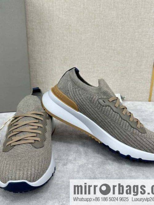 💋💍BC New Brunello Cucinell * Twill Knitted Low Top Sneakers