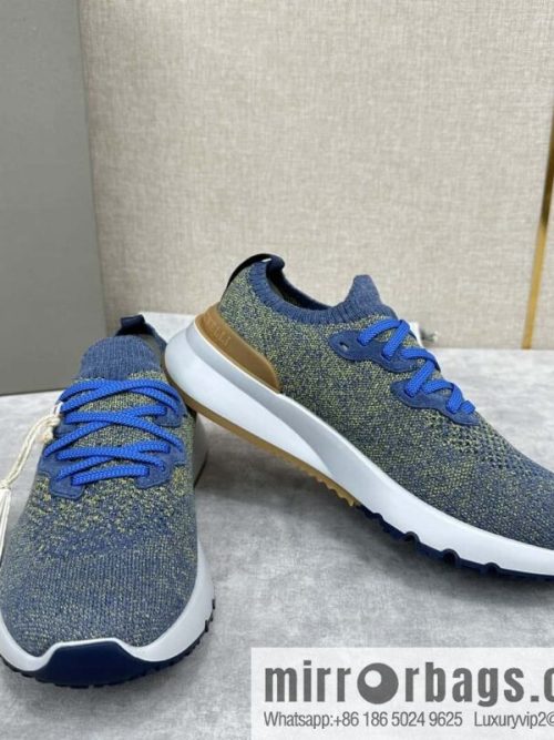 💋💍BC New Brunello Cucinell * Color Mix Knitted Low Top Sneakers