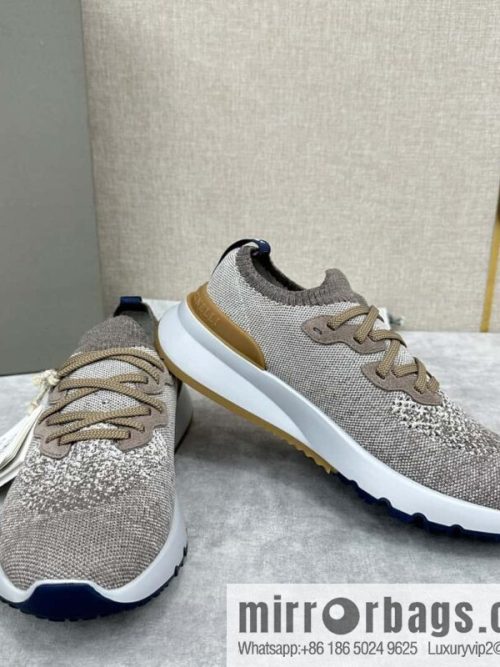 💋💍BC New Brunello Cucinell * Color Mix Knitted Low Top Sneakers