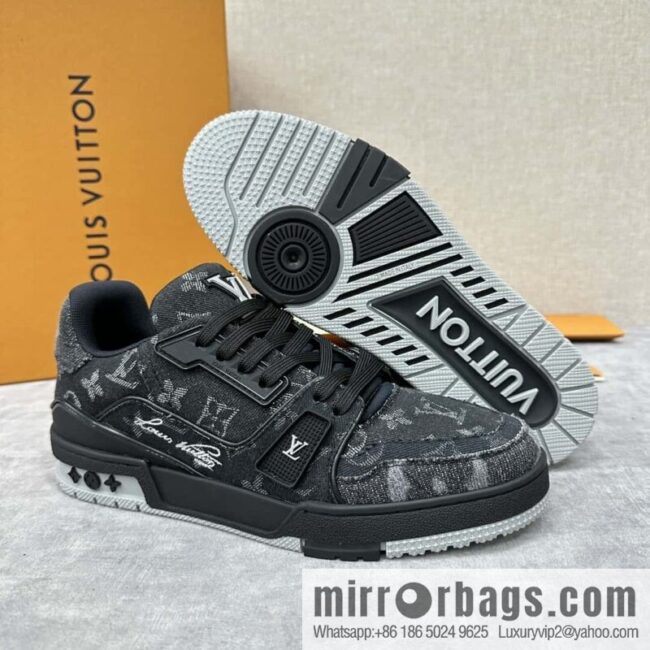 wsxc1718977697322_7-800x800ctvv3gjyunt79510_20250630195134.jpg 💋💍L\'s new product L * V~ The new TRAINER series sneakers are made of Monogram denim (denim) 1AC4ZB.