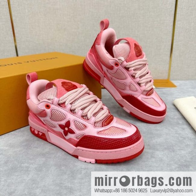 💋💍L home new products L * V SKATE washing gradual change sports shoes series 1ACQML new LV SKATE sports shoes of the season