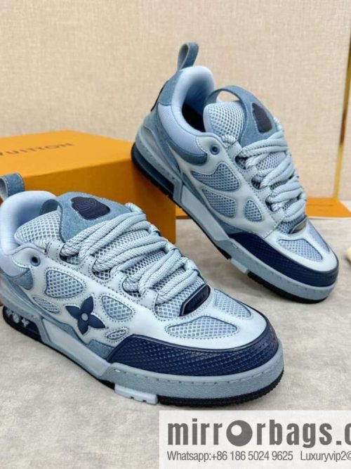 💋💍L home new products L * V SKATE washing gradual change sports shoes series 1ACQML new LV SKATE sports shoes of the season