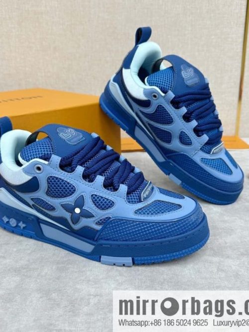 💋💍L home new products L * V SKATE washing gradual change sports shoes series 1ACQML new LV SKATE sports shoes of the season