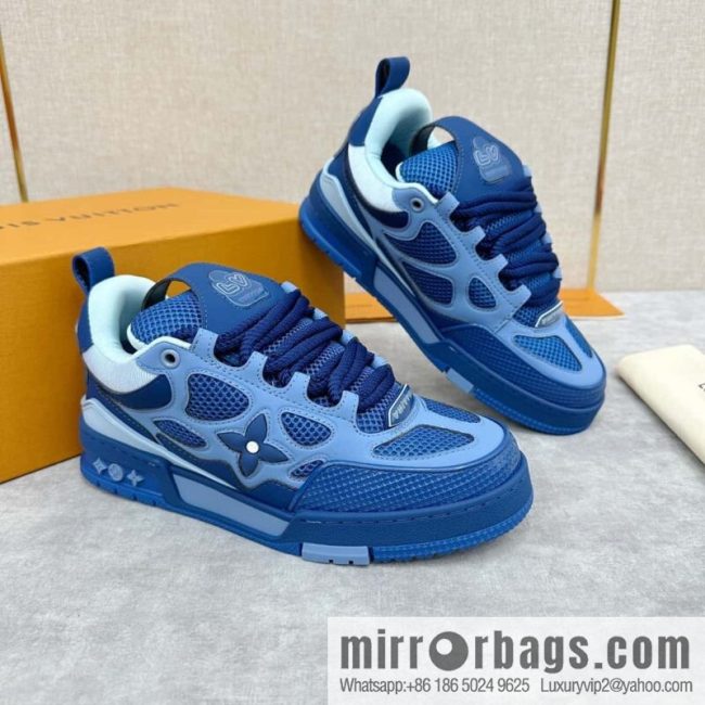 💋💍L home new products L * V SKATE washing gradual change sports shoes series 1ACQML new LV SKATE sports shoes of the season