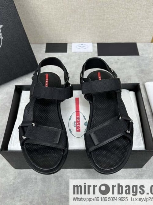 💋💍P Home New Prada * Prada, leather and nylon strappy sports sandals