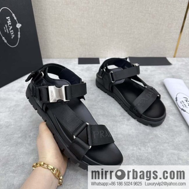 💋💍P Home New Prada * Prada, leather and nylon strappy sports sandals