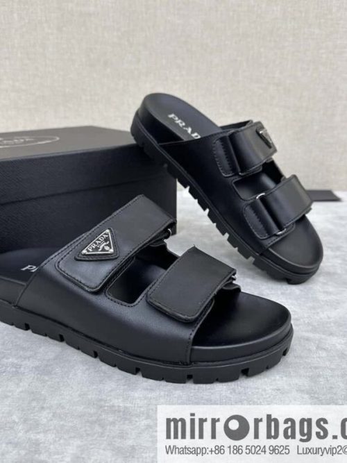 💋💍P Home New Prada * Prada-da, New Men\'s Leather Sandals