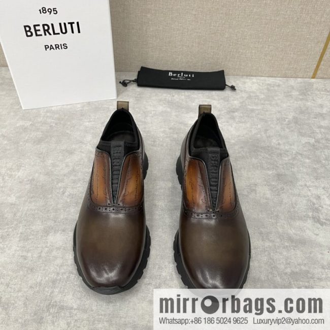 Berlut Bruti, Upgraded Third Generation Private Model Outsole Fast Track Leather Sneakers