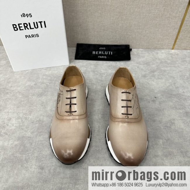 Berlut Bruti, Upgraded Third Generation Private Model Outsole Fast Track Leather Sneakers