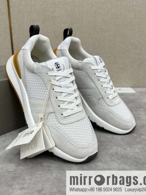 💋💍BC New Brunello Cucinell * Anti-Leather Splicing Low-Top Sneakers