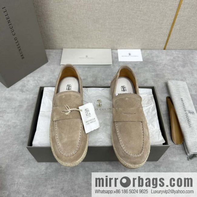 💋💍BC\'s new products are on the shelves Brunello Cucinell * straw casual loafers
