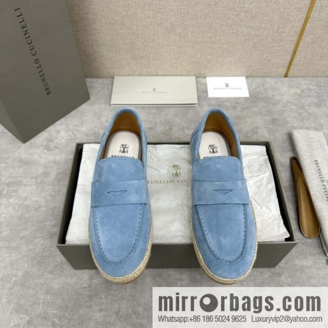 💋💍BC\'s new products are on the shelves Brunello Cucinell * straw casual loafers