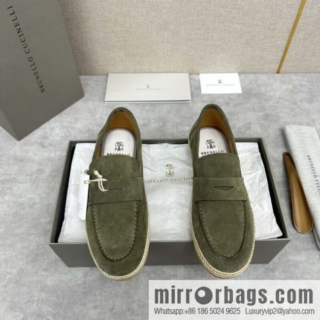 💋💍BC\'s new products are on the shelves Brunello Cucinell * straw casual loafers
