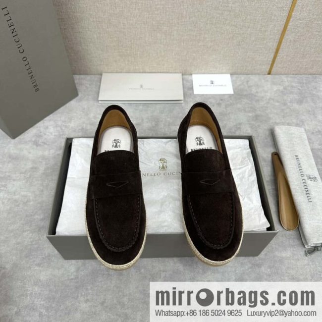 💋💍BC\'s new products are on the shelves Brunello Cucinell * straw casual loafers