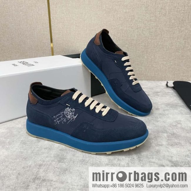 Berlut Spring/Summer New Light Track Leather & Nylon Sneakers